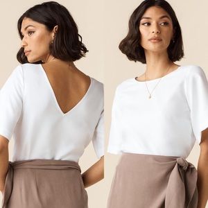 Vetta Cropped Blouse in white, like new condition